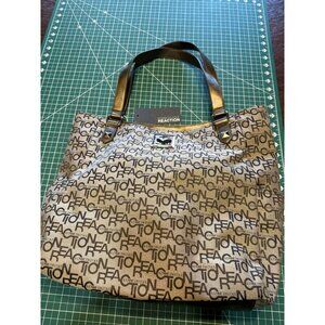 Kenneth Cole Reaction Logo Print Shoulder Bag